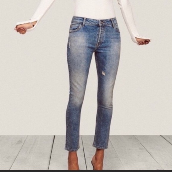 Warp+weft CDG Paris cigarette women high rise button fly jean  31 Casual retro - Picture 13 of 13